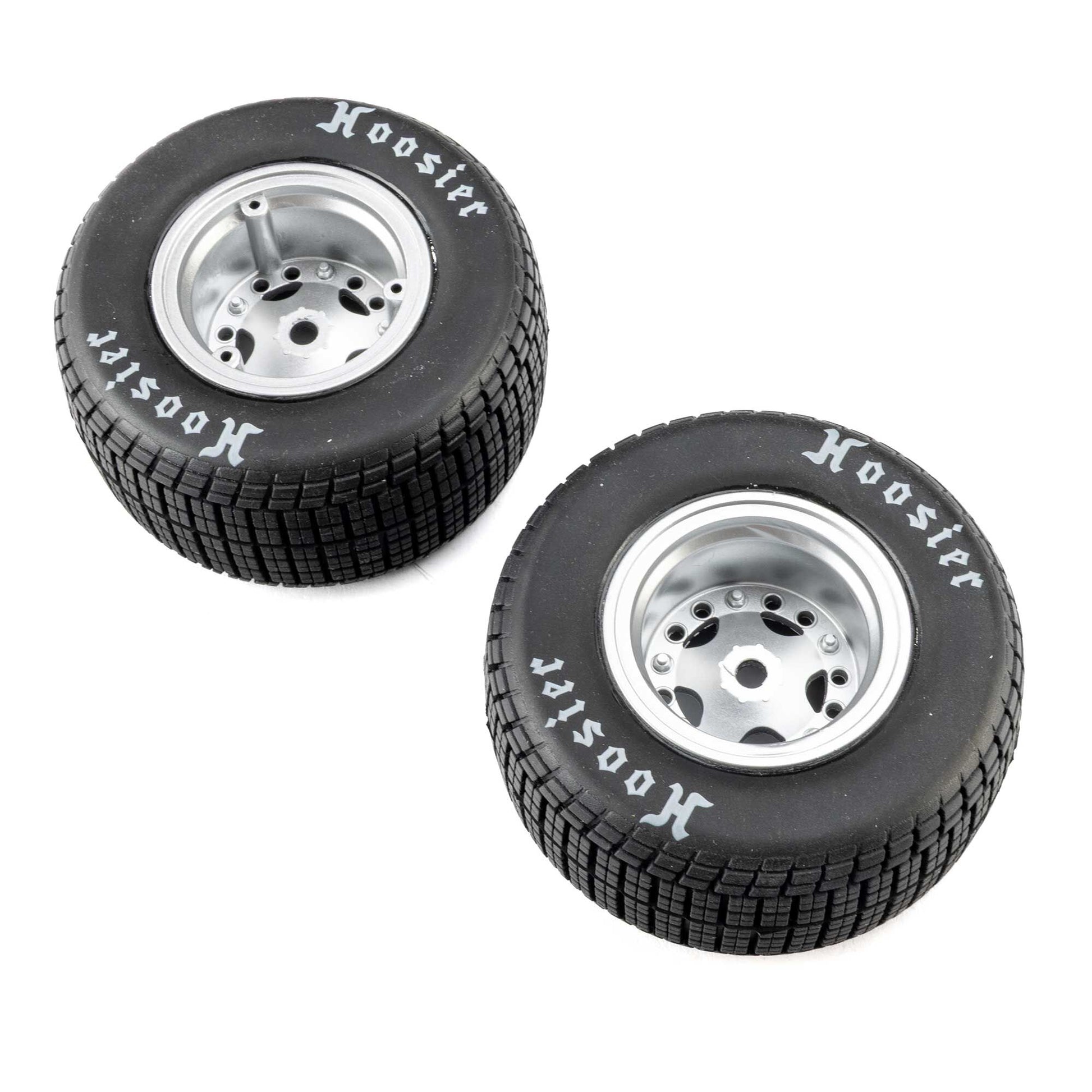Losi LOS-4641 1:5 Soft Mounted Hoosier Tires, Satin Aluminum (Pack of 2)