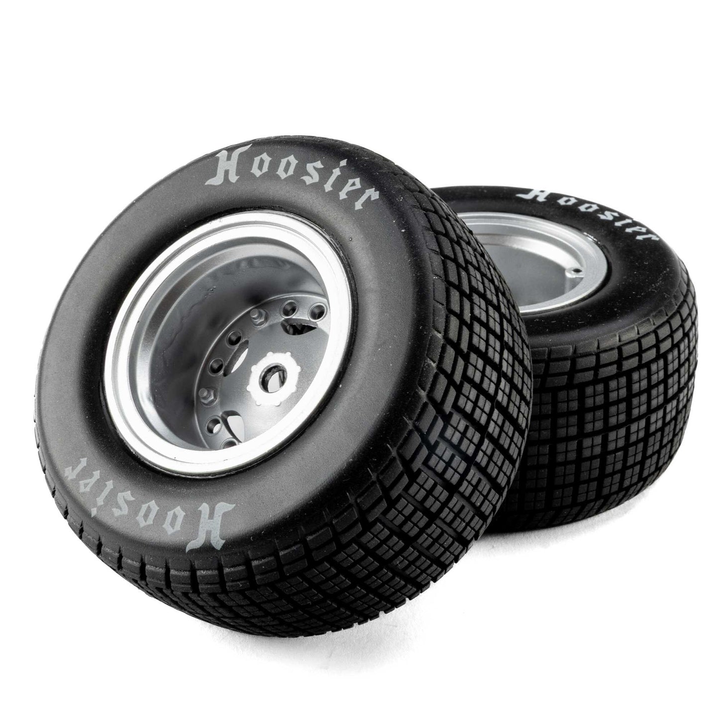 Losi LOS-4642 1:5 Medium Mounted Hoosier Tires, Satin Aluminum (Pack of 2)