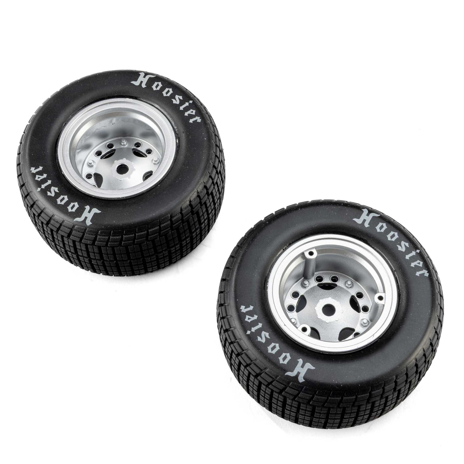 Losi LOS-4642 1:5 Medium Mounted Hoosier Tires, Satin Aluminum (Pack of 2)