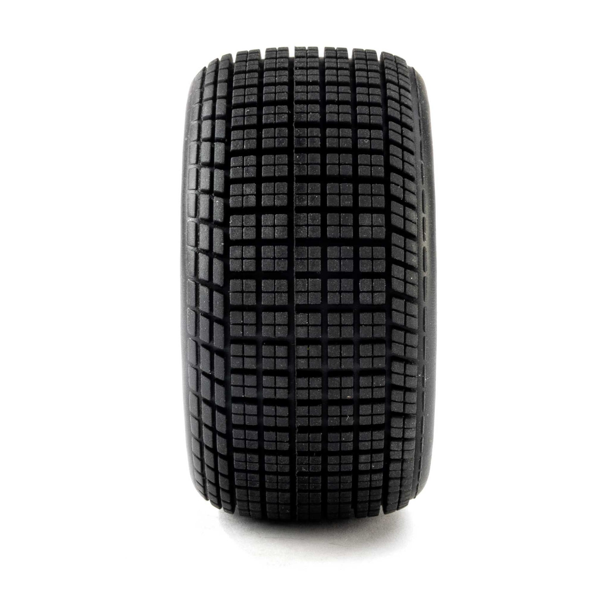Losi LOS-4642 1:5 Medium Mounted Hoosier Tires, Satin Aluminum (Pack of 2)