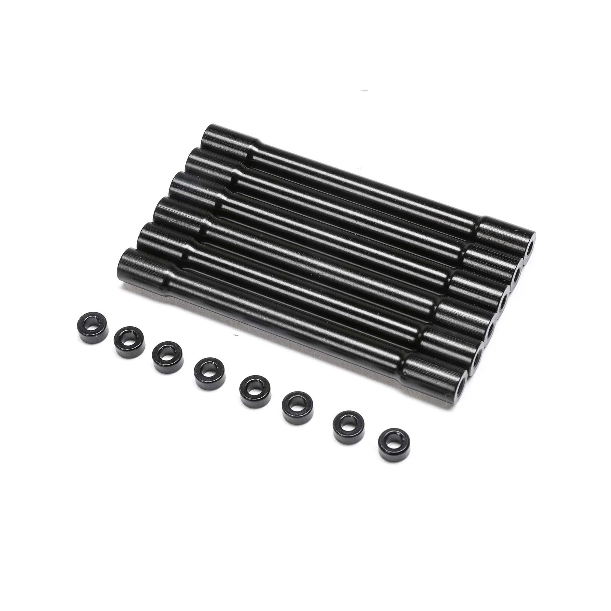 Losi LOS241074 Black Cab Section Aluminum Crossbar and Spacer (Pack of 6)