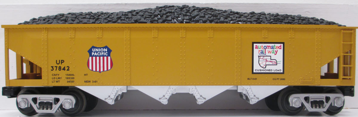 MTH 30-75147 O Gauge Union Pacific Hopper Car w/ Coal Load #37842 LN/Box