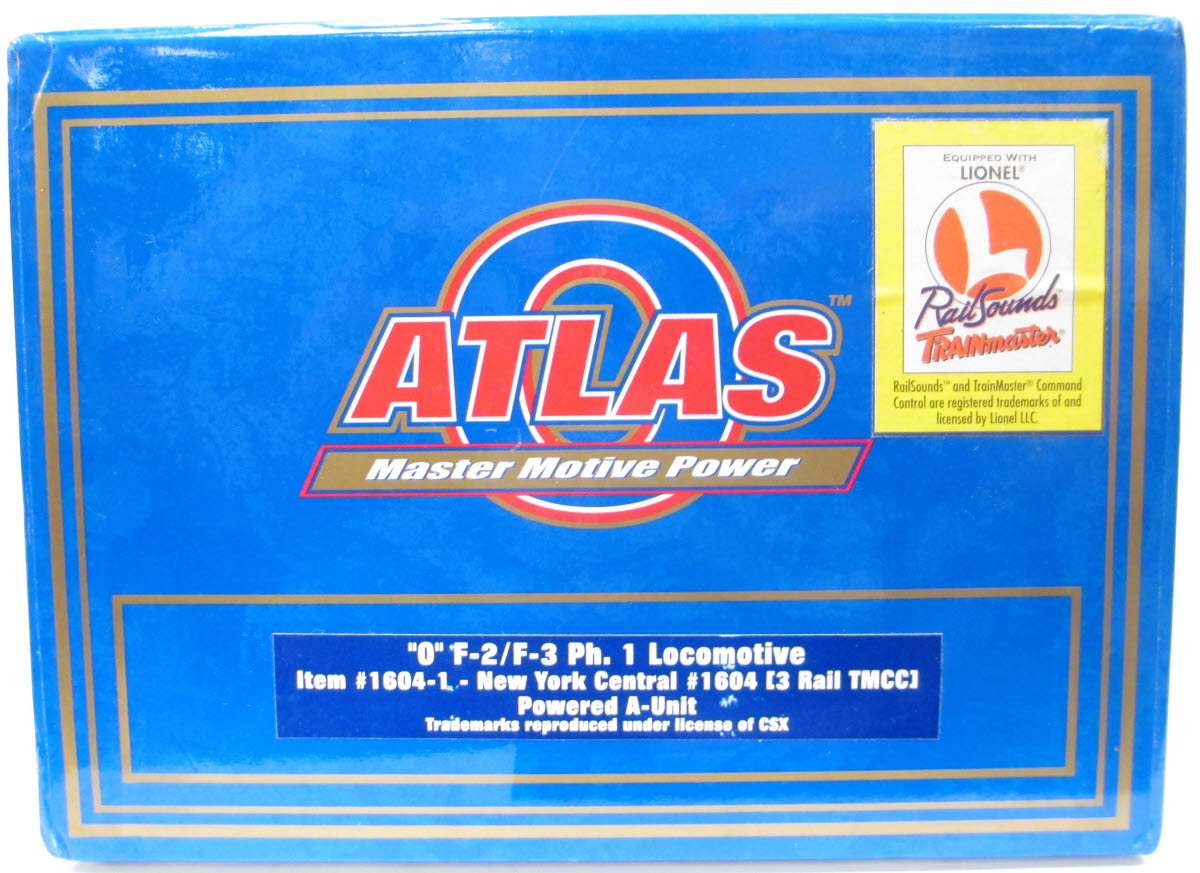 Atlas 1604-1 O NYC F-2/F-3 Ph.1 Diesel Locomotive w/TMCC #1604 - 3-Rail LN/Box