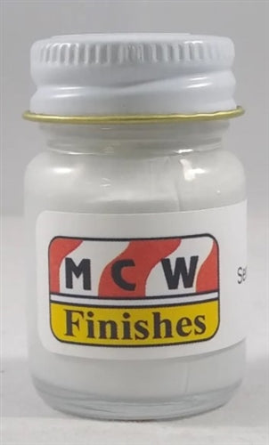 MCW Finishes 10009E Semi Gloss White Enamel Paint - 15 ml. Bottle