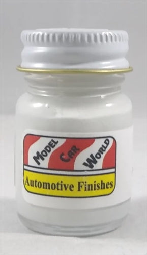 MCW Finishes 10010E Flat White Automotive Enamel Paint - 15 ml. Bottle