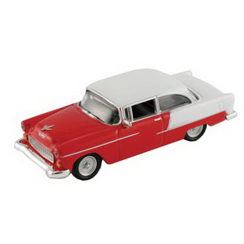 Model Power 19237 1:87 HO Minis Red/White 1955 Chevy Bel Air Coupe