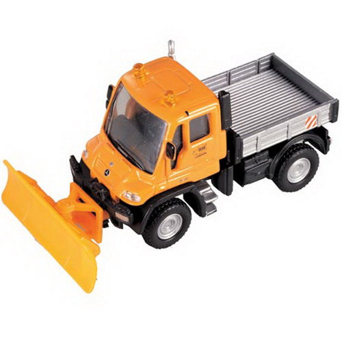 Model Power 19240 1:87 Minis Orange/Silver Mercedes Benz Unimog U300 Snow Plough