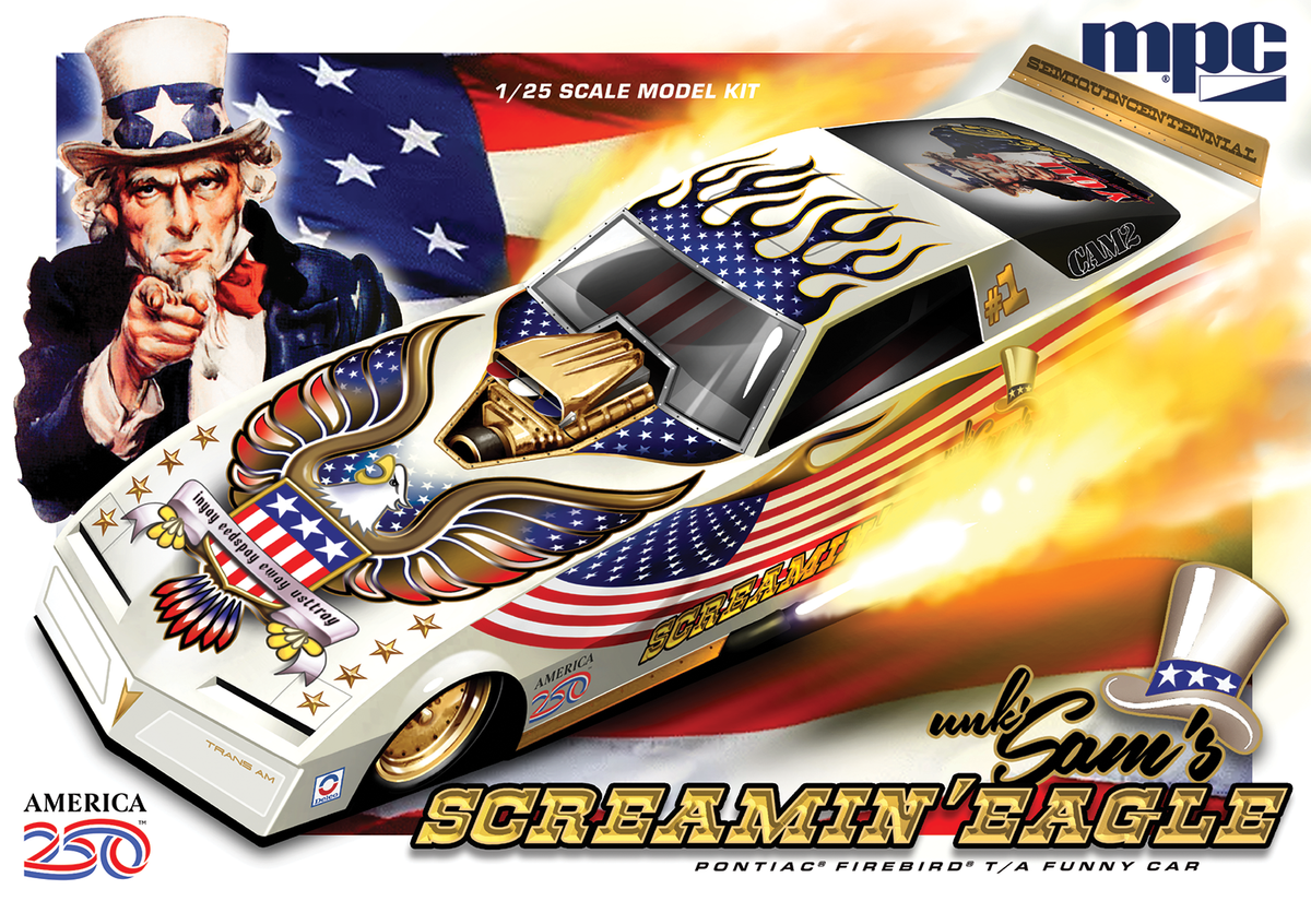 MPC 1044 1:25 Firebird Funny Car 250th USA Anniversary Plastic Model Kit