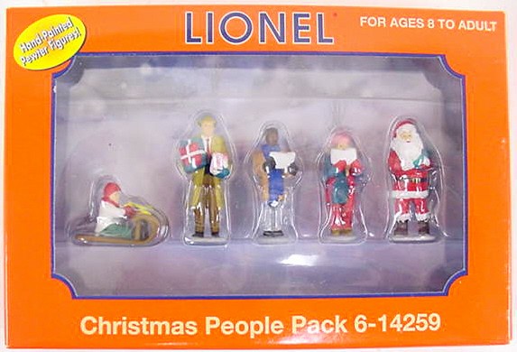 Lionel 6-14259 O Scale Christmas People Hand Painted Pewter Figures (Set of 5) LN/Box