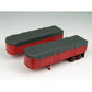 Classic Metal Works 31131 HO Mini Metals Red Fruehauf 32’ Covered Wagon Trailers