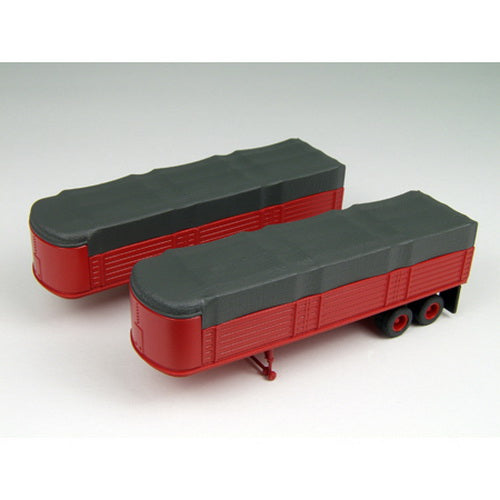 Classic Metal Works 31131 HO Mini Metals Red Fruehauf 32’ Covered Wagon Trailers