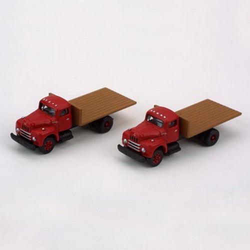 Classic Metal Works 50232 N Mini Metals Red International R-190 Flat Bed Truck