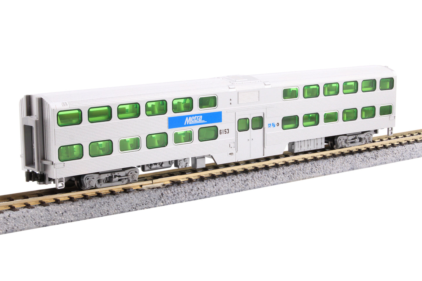 Kato 106-8701-S-1 N MP36PH Chicago METRA Gallery B-iLvl Commuter w/ So