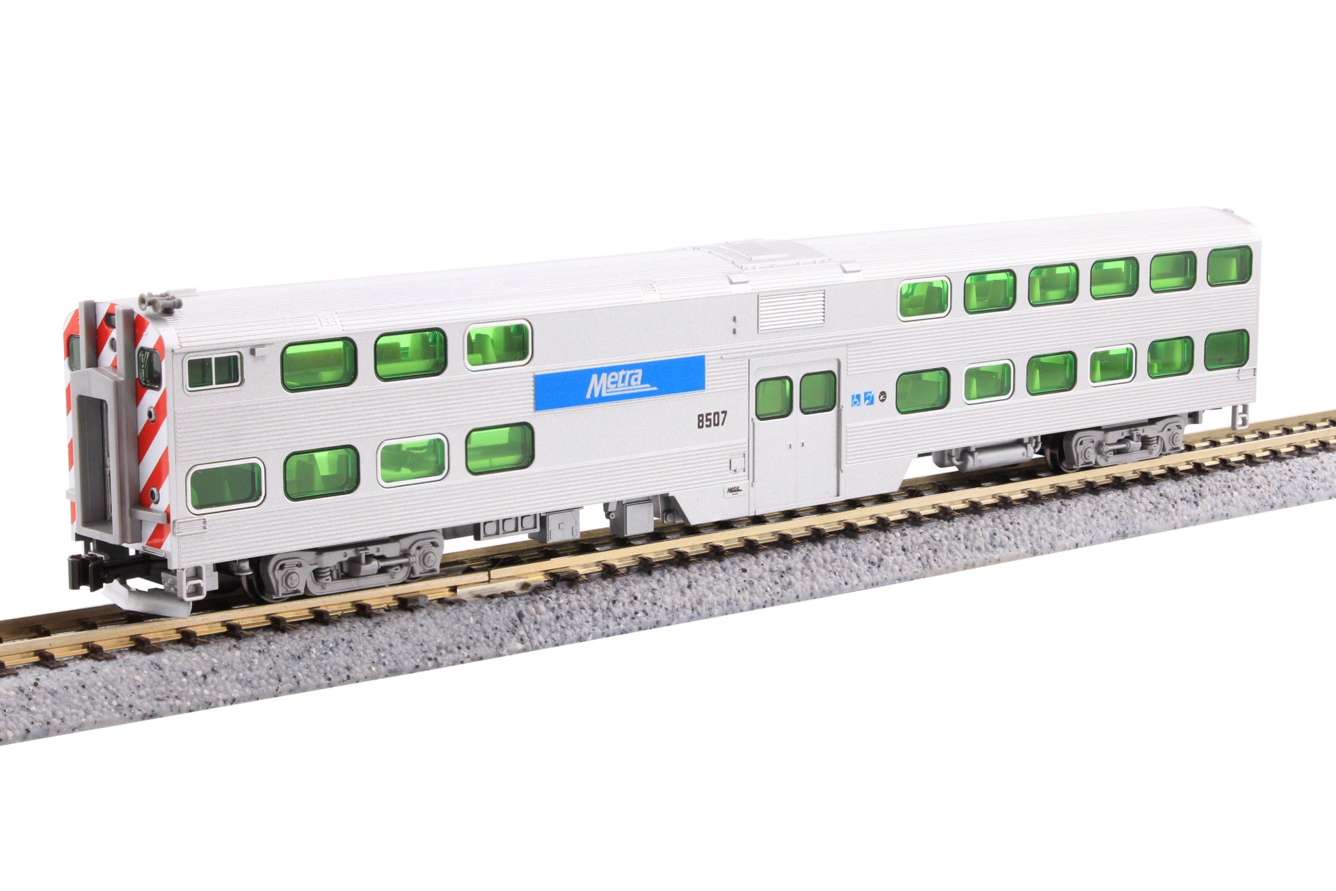 Kato 106-8701-S-1 N MP36PH Chicago METRA Gallery B-iLvl Commuter w/ So