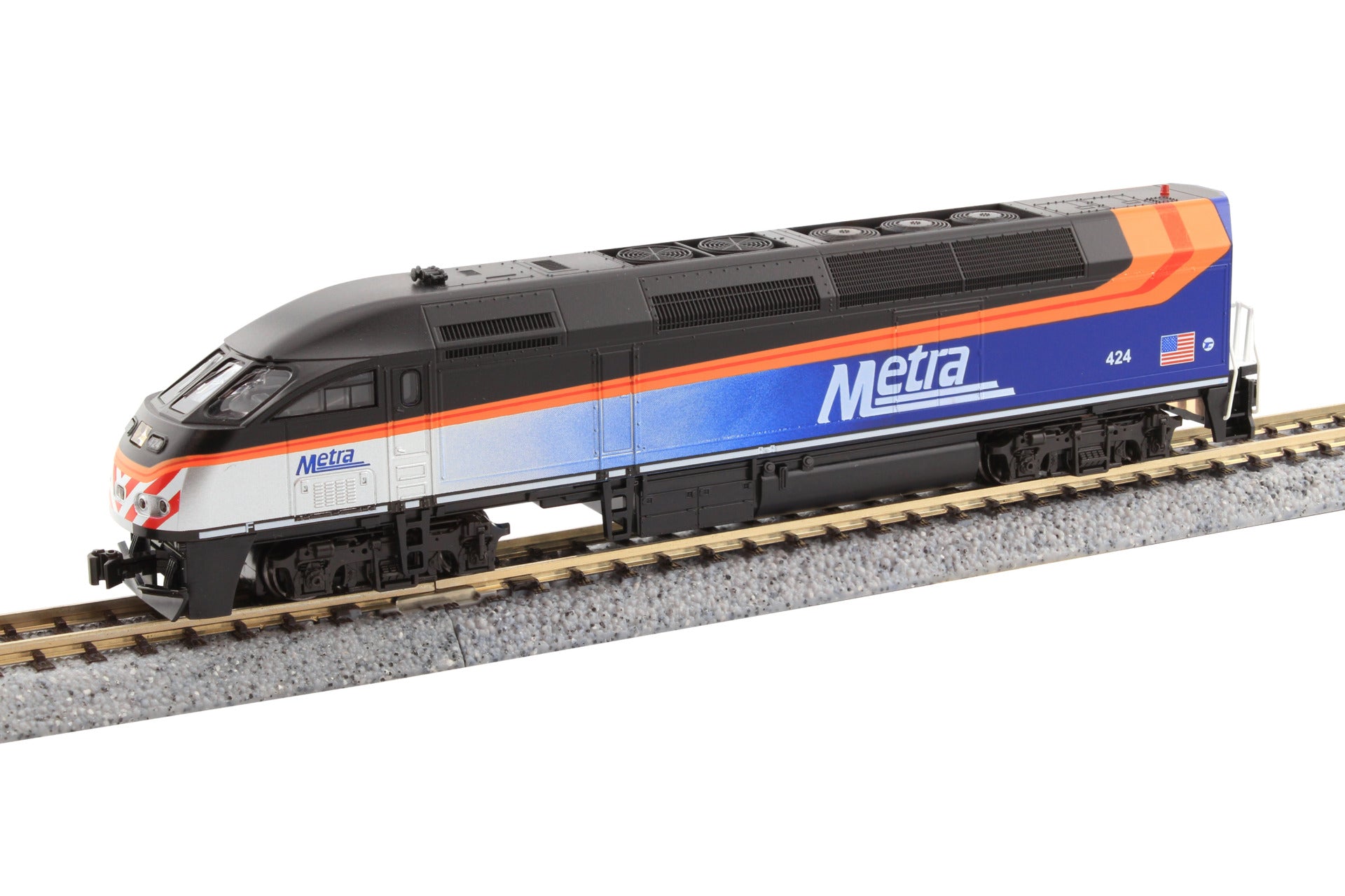Kato 106-8701-S-1 N MP36PH Chicago METRA Gallery B-iLvl Commuter w/ So
