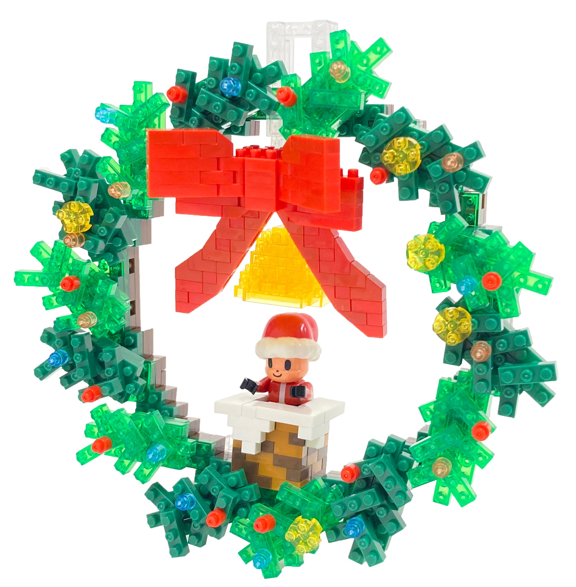 Nanoblock 22159 Sight to See - Christmas Wreath Micro-Sized Building Block