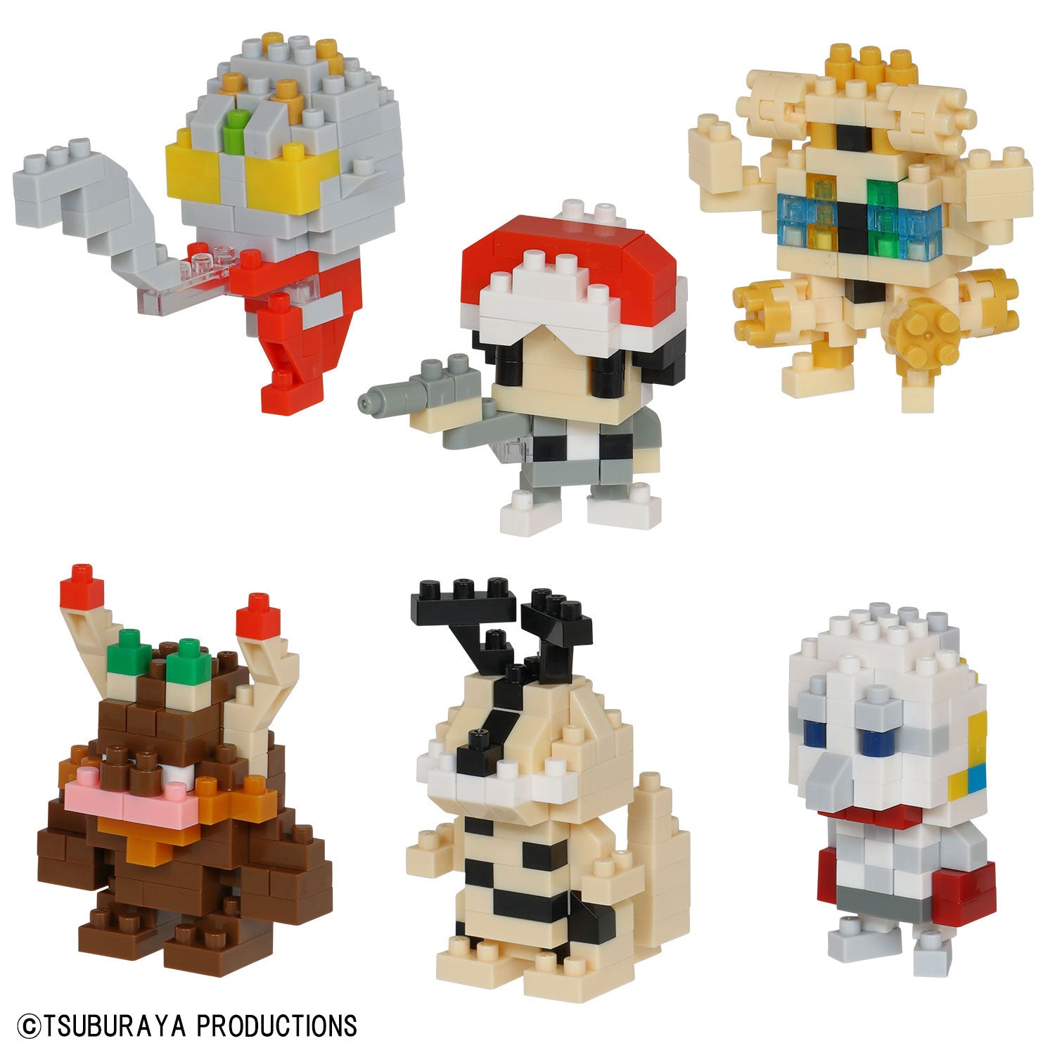 Nanoblock 22436 Mininano Series Ultraman Vol.3 Blocks (Set of 6)