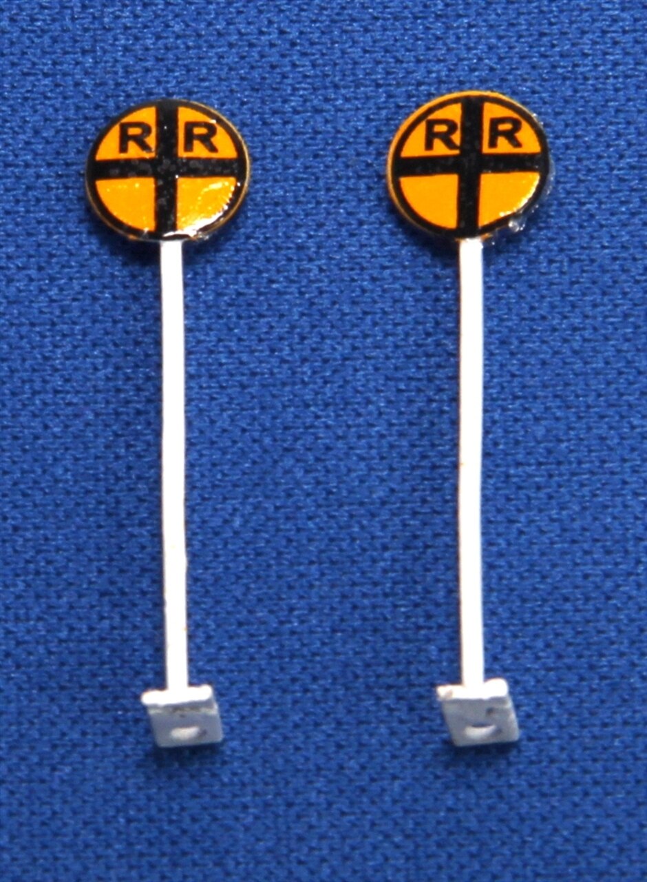 NJ International 1240 HO Round Railroad Warning Sign (Pack of 2)