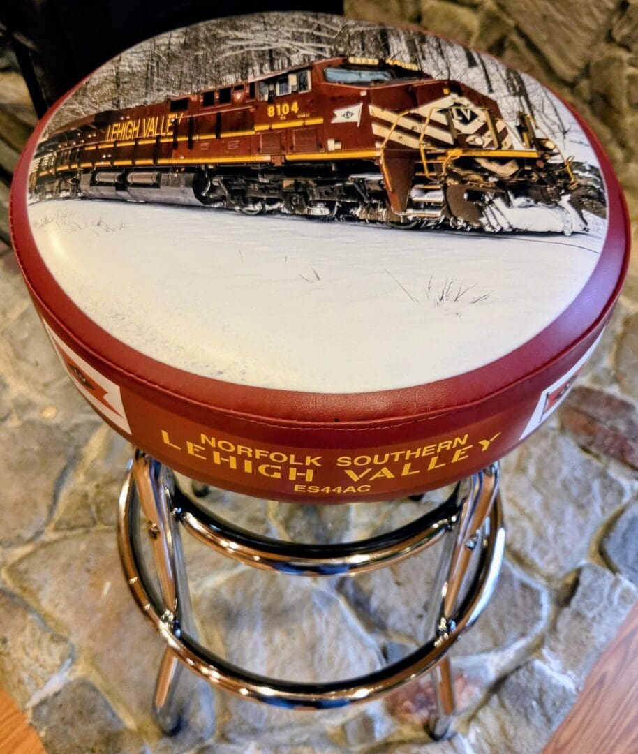 RMT by Design R-047-38 Norfolk Southern-Lehigh Valley Heritage #8104 Bar Stool
