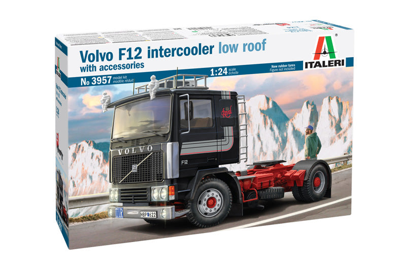 Italeri 3957 1:24 Volvo F12 Intercooler Low Roof Truck w/Accessories Model Kit