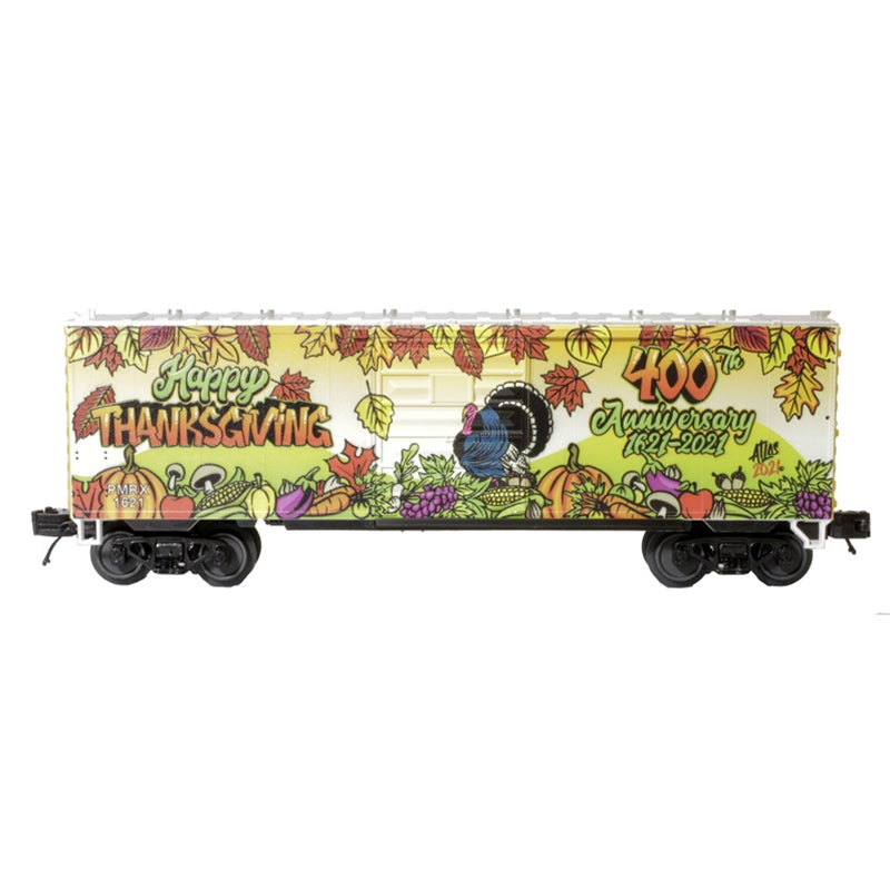 Atlas 3001849 O PRLX Happy Thanksgiving 400th Anniversary 40' PS-1 Boxcar #1621