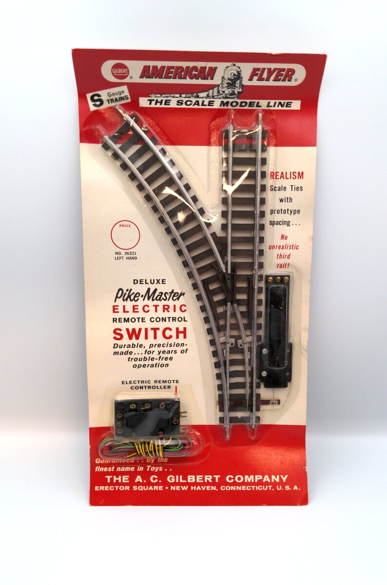 American Flyer 26321 S Left Hand Remote Control Switch