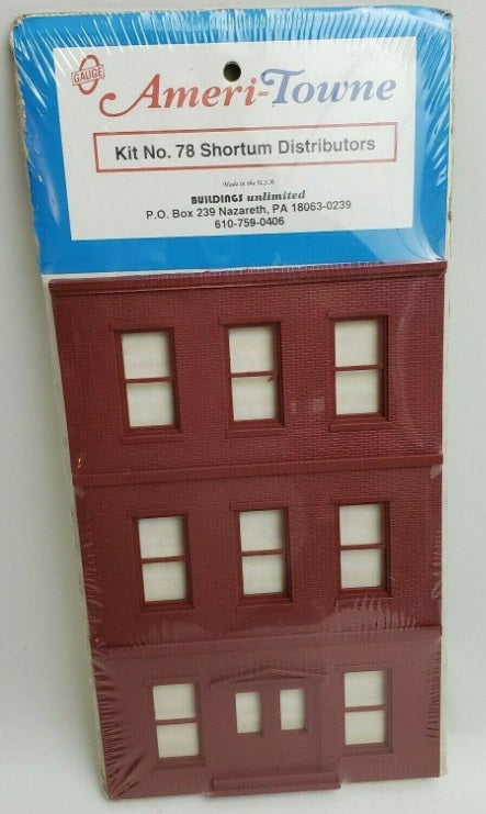 Ameri-Towne 78 O Gauge Shortum Distributors Building Only Front