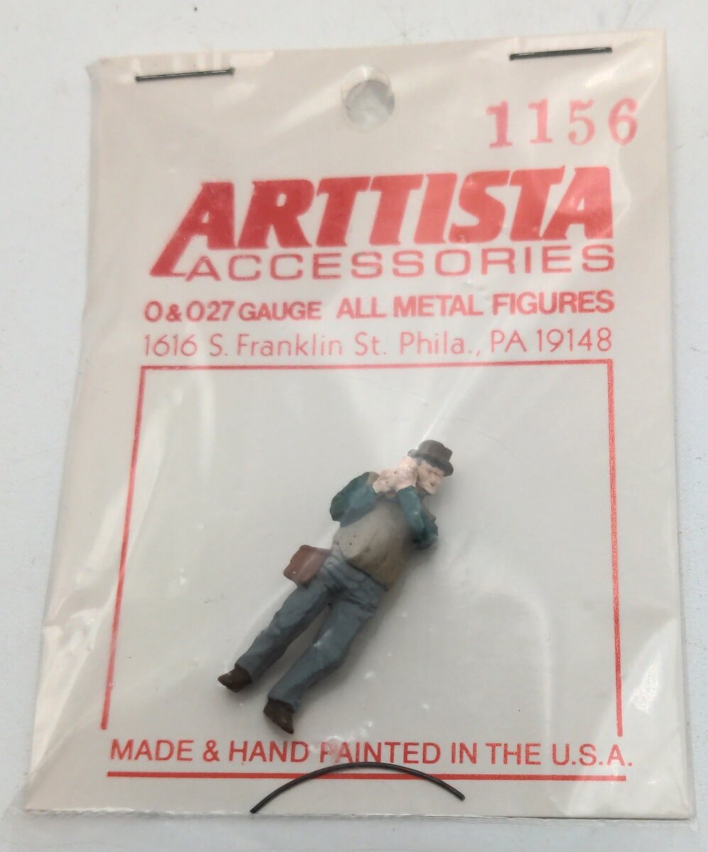 Arttista 1156 O Scale Fisherman Hand Painted Pewter Figure