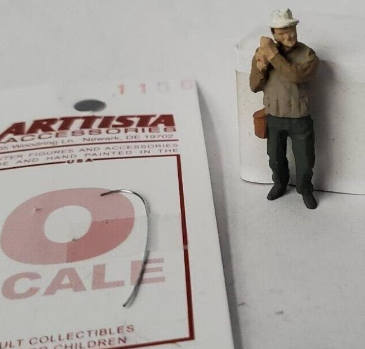 Arttista 1156 O Scale Fisherman Hand Painted Pewter Figure