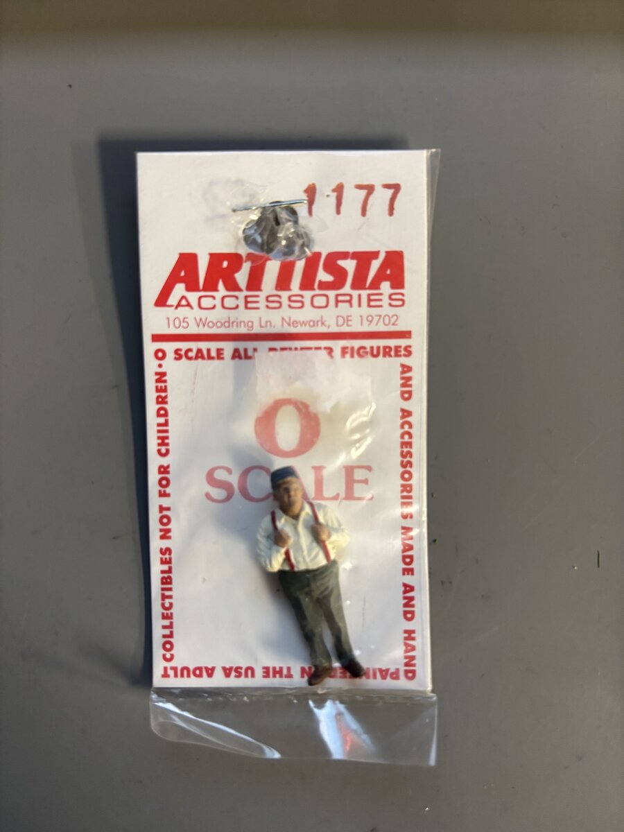 Arttista 1177 O Pewter Farmer with Hands on Suspenders Figure
