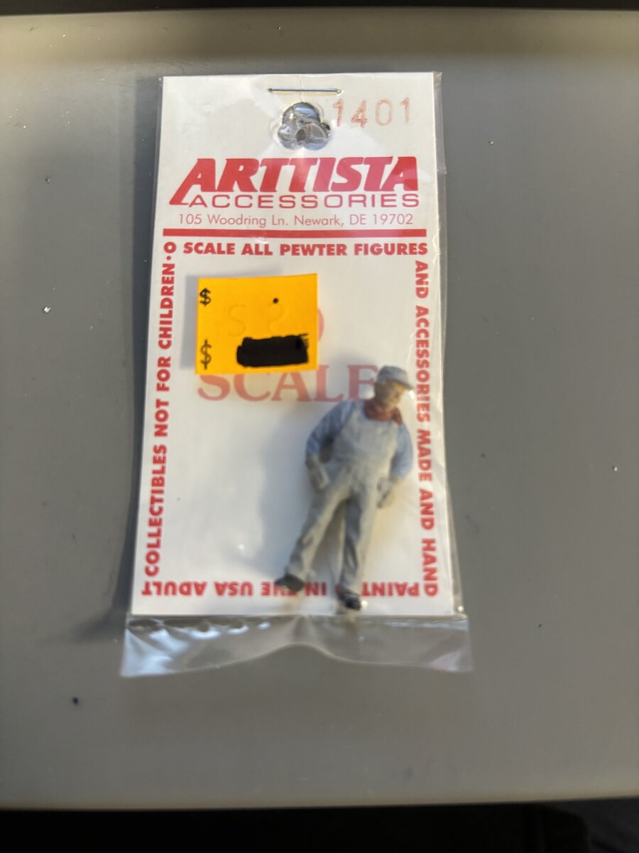Arttista 1401 O Train Engineer Pewter Figure