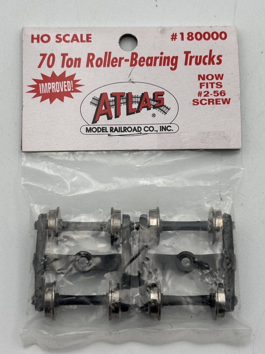 Atlas 180000 HO 70 Ton Roller Bearing Truck (Pack of 2)