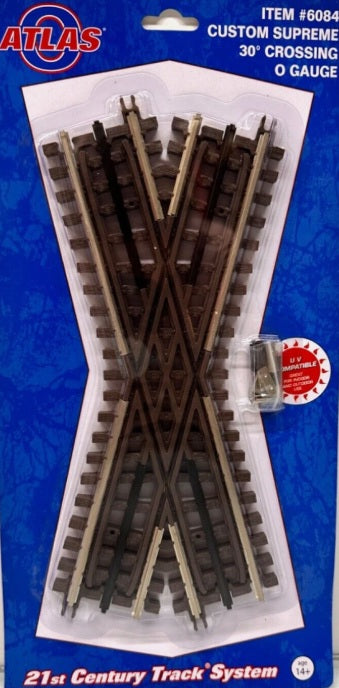 Atlas 6084 O Gauge 21st Century Track System 30 Degree Crossover Track