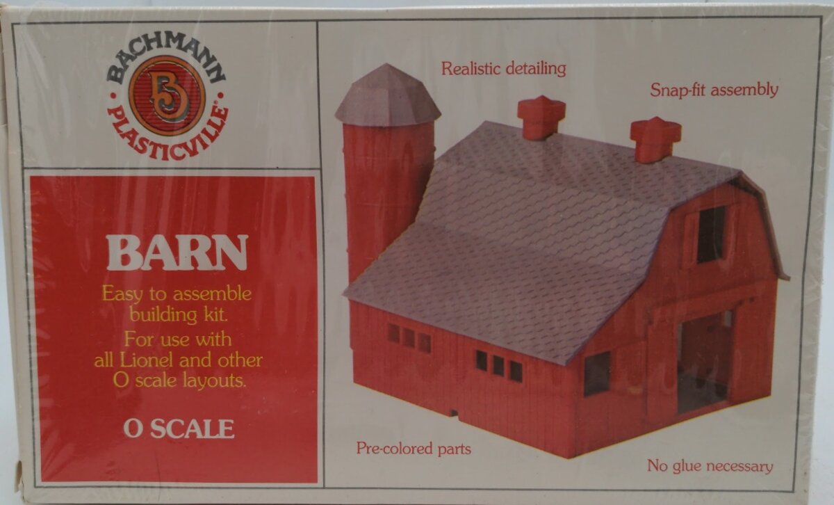Bachmann 45932 O Scale Plasticville Barn Classic Building Kit
