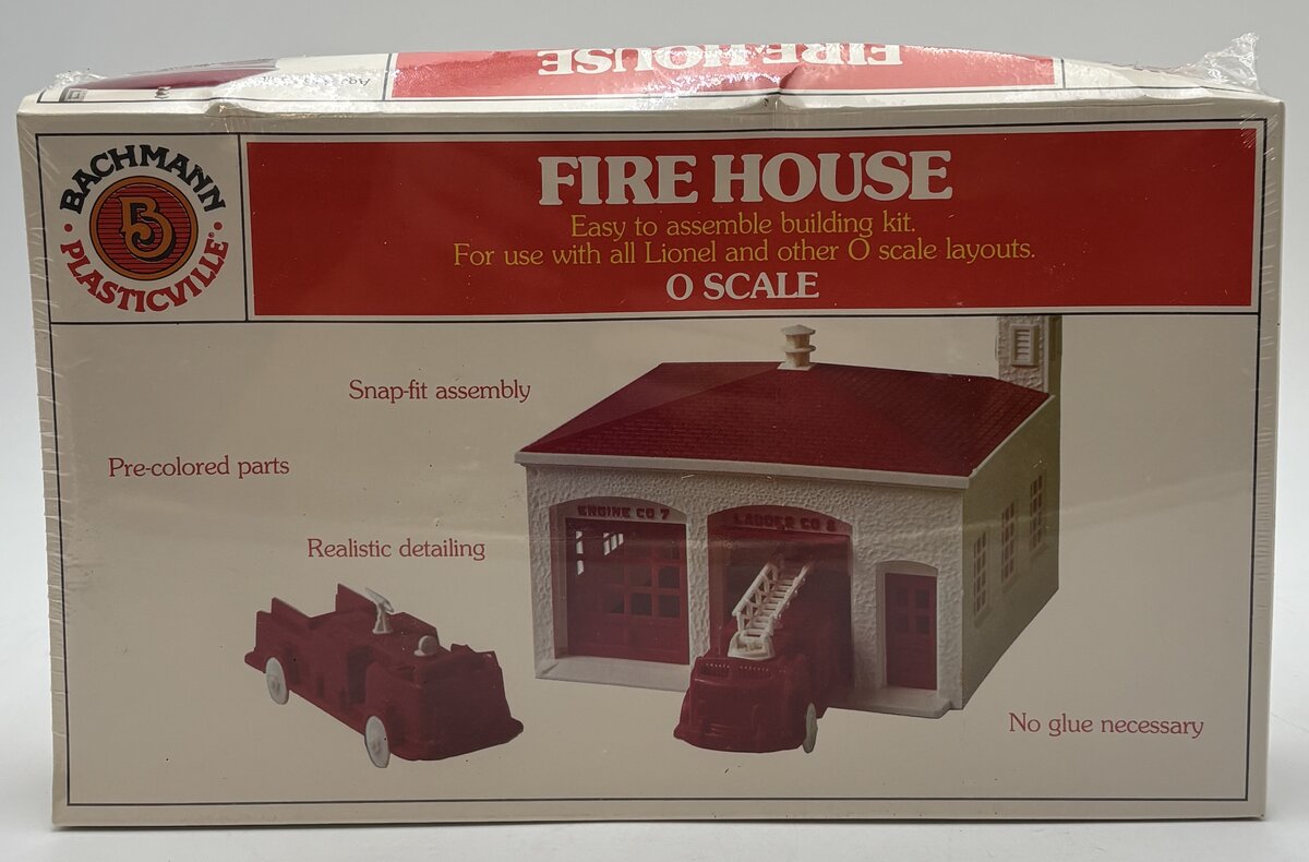 Bachmann 45956 O Plasticville Fire House Classic Building Kit