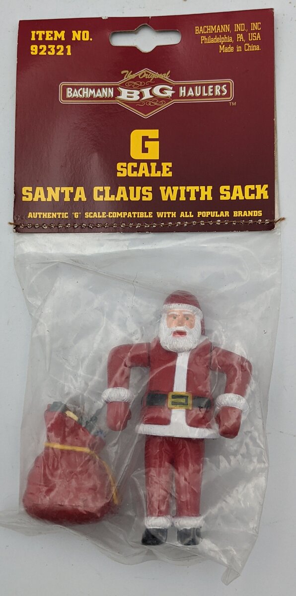 Bachmann 92321 G Scale Santa Claus with Sack Figure