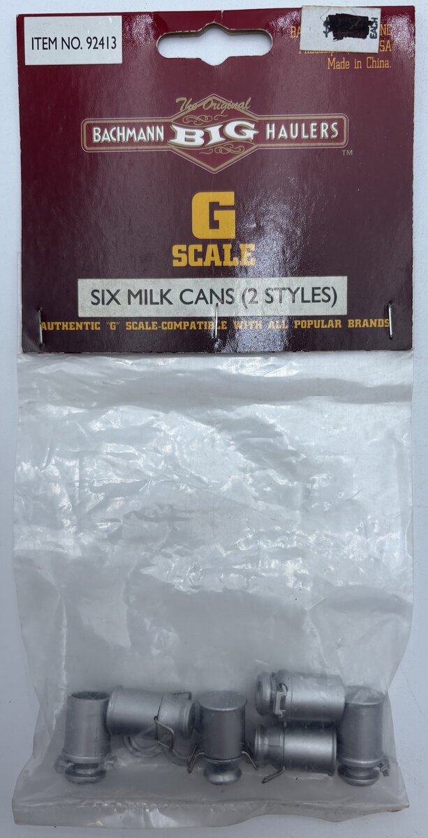 Bachmann 92413 G Milk Cans (Pack of 6)