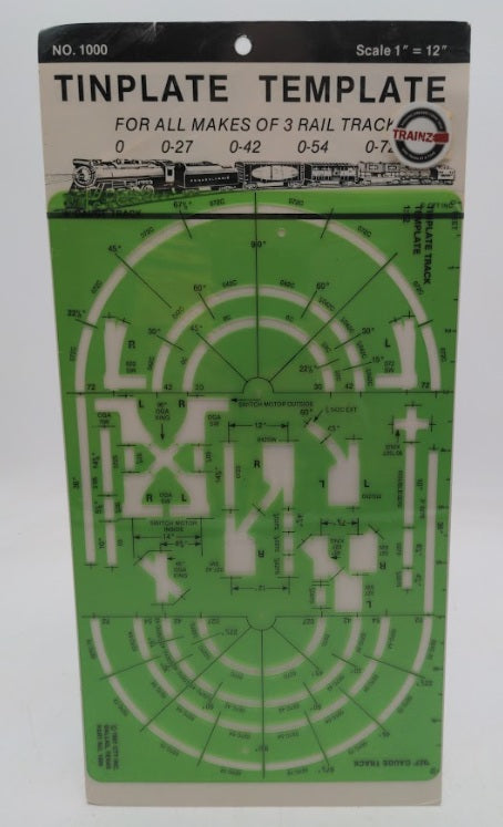CTT 1000 0-27 Gauge (3-Rail) Track Tinplate Template