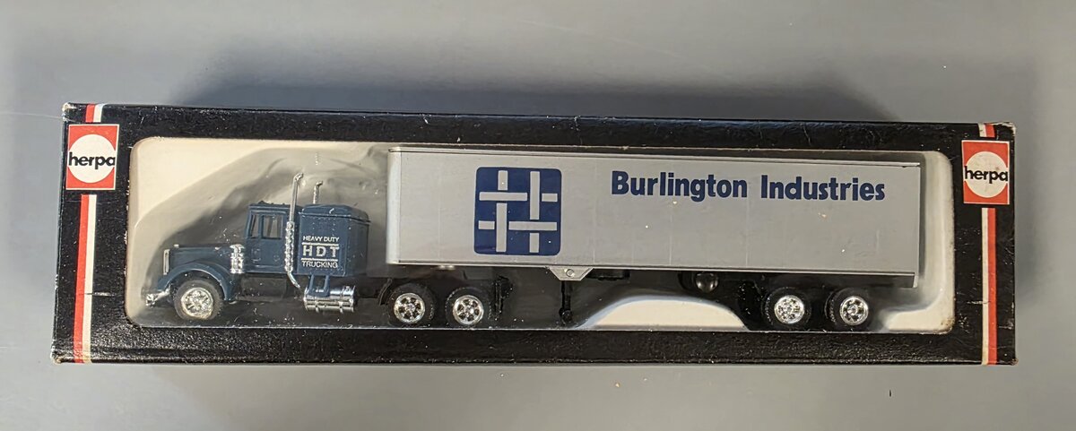 Herpa 950230 HO Burlington Industries Kenworth Tractor Trailer