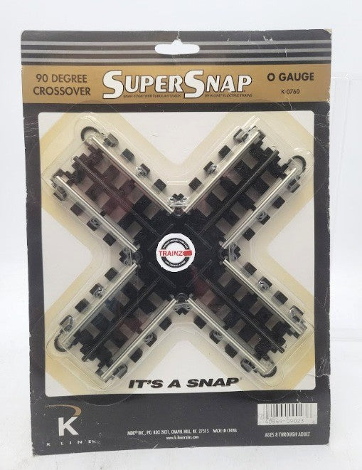 K-Line K-0760 O Gauge SuperSnap 90 Degree Crossover