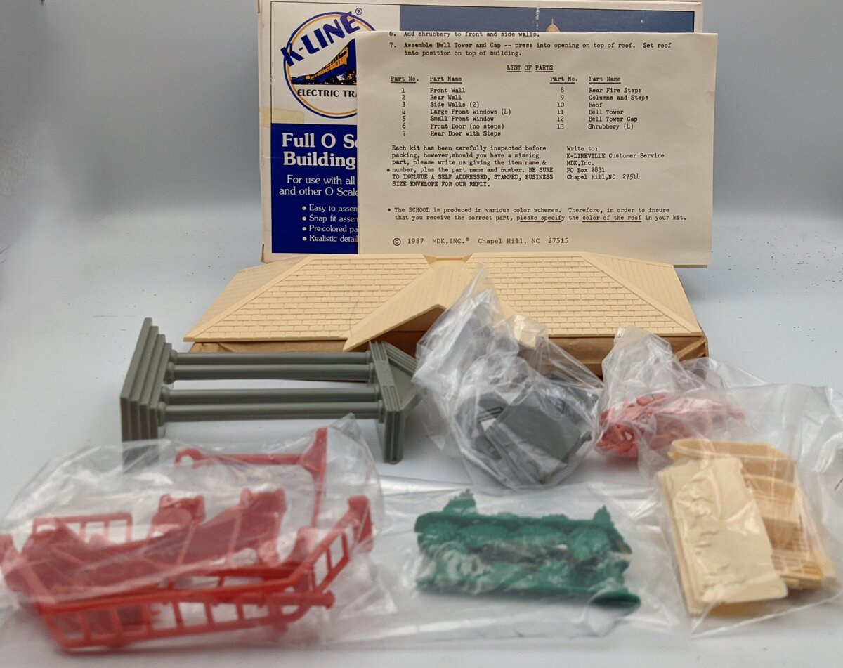 K-Line K4061 O Scale K-Lineville School & Playground Building Kit