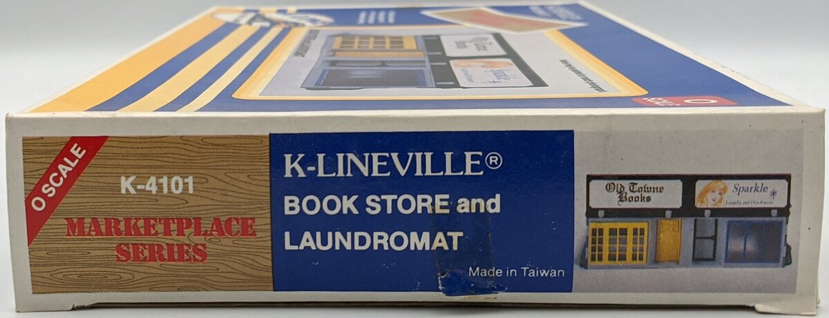K-Line K-4101 O Scale Marketplace Series Book Store & Laundromat Building Kit