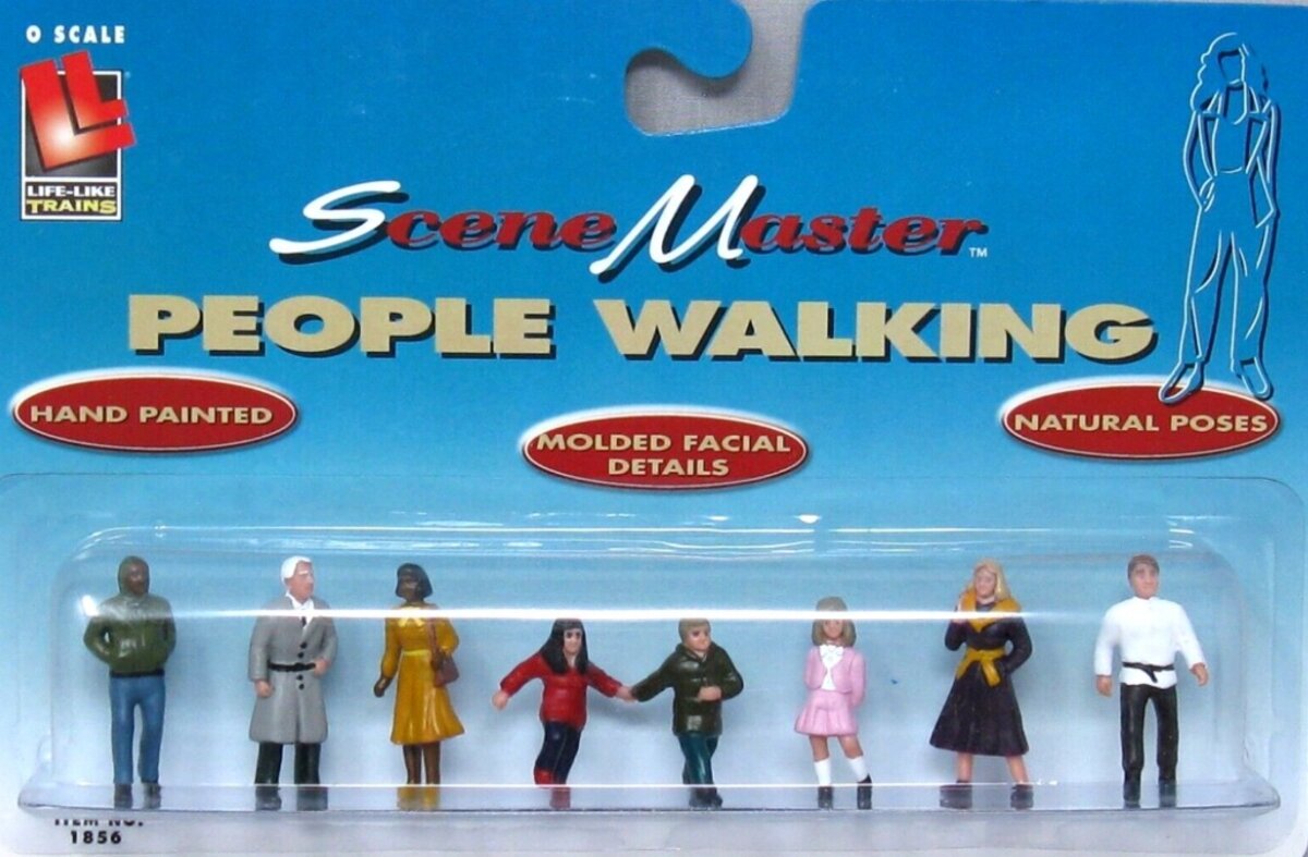 Life Like 1856 O Scale Scene Master Walking People Figures (Set of 8)