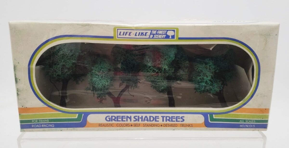 Life Like 1921 All Scales Green Shade Trees Self Standing (Set of 4)