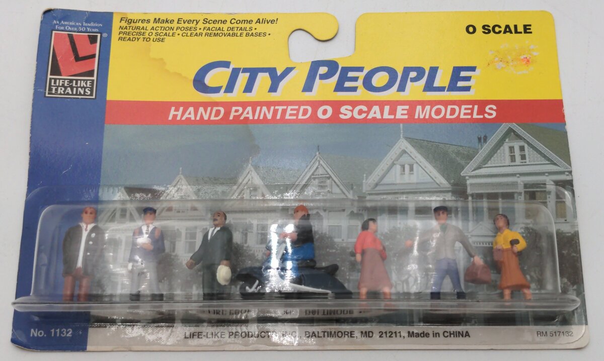 Life Like 1132 O Townspeople With Motorcycle Figures (Set of 7)