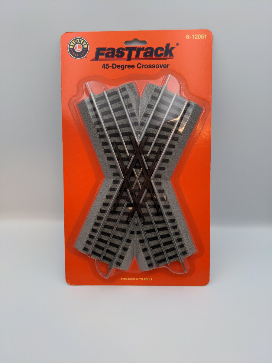 Lionel 6-12051 O FasTrack 45 Degree Crossover LN/Box
