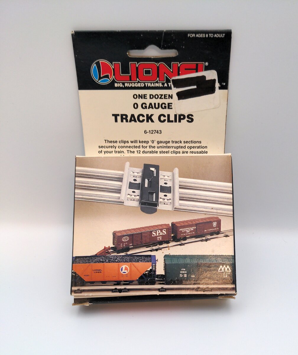 Lionel 6-12743 O Gauge Steel Track Clips (Box of 12)