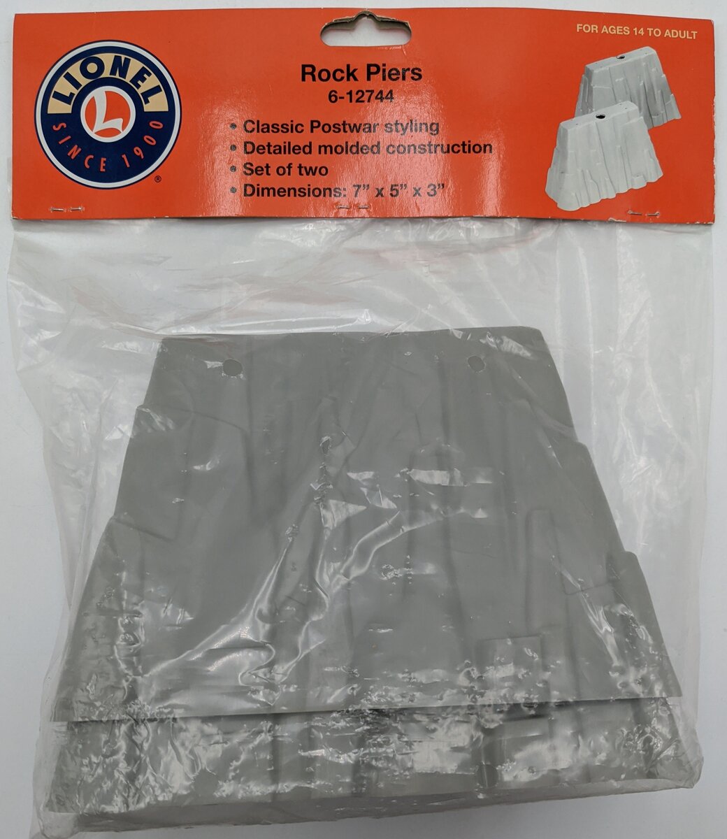 Lionel 6-12744 O Rock Piers (Pack of 2)