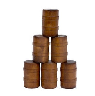 Lionel 6-12745 O Scale Wood Stained Barrels (Pack of 6)
