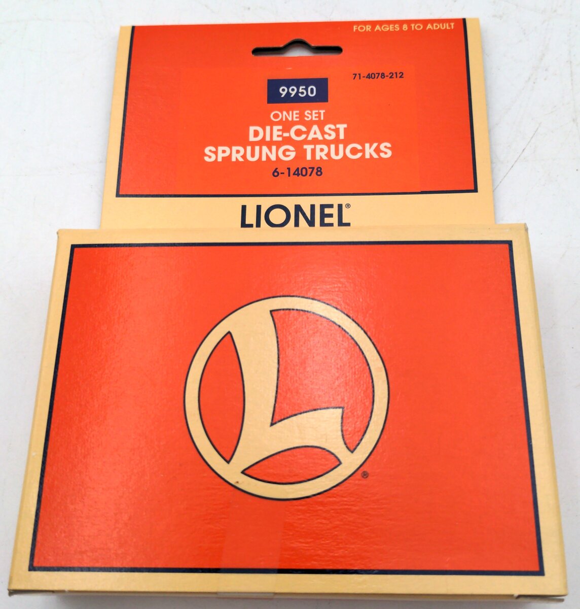 Lionel 6-14078 O Die-Cast Metal Sprung Trucks (Pair of 2) LN/Box
